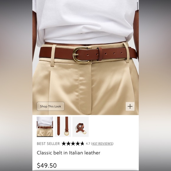 NWT J.Crew Classic belt in Italian leather - best seller - Picture 2 of 9